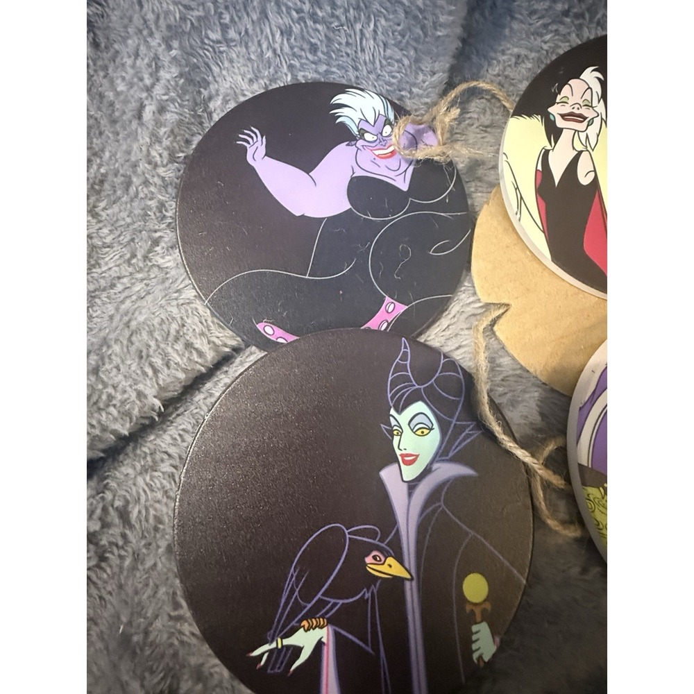 Lot of 4 Disney Villains Cup Coaster Very Rare Evil Queen Ursula Maleficent - Picture 4 of 5